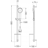 Mexen Alfa DQ40 комплект за душ, бял/златен - 745714DQ40-25