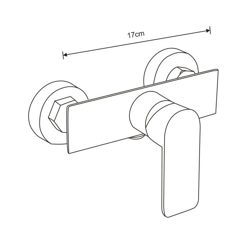 Mexen Alfa DF02 комплект за душ, златен - 745714DF02-50