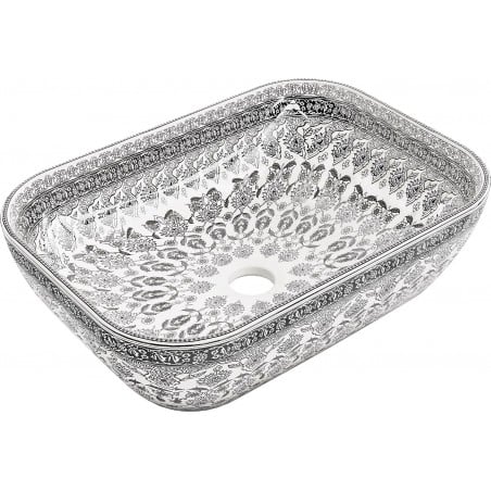 Mexen Rita умивалник купа 45 x 32 см, бял/черен модел - 21084586