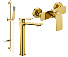 Mexen Alfa DF02 комплект за душ, златен - 745714DF02-50