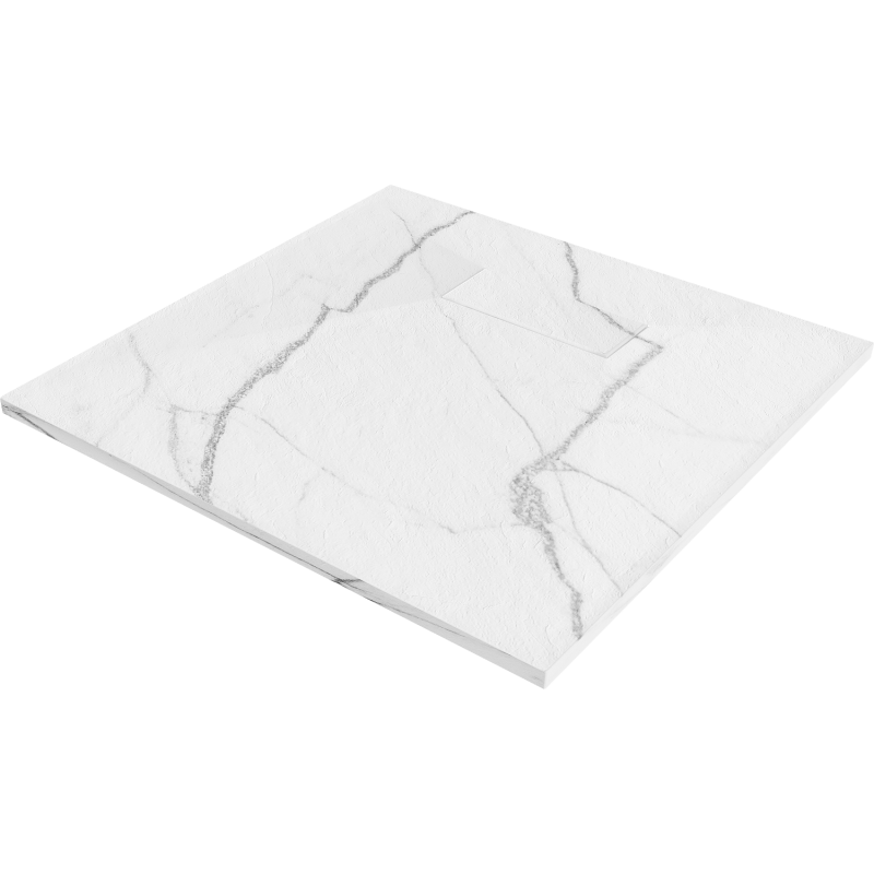 Mexen Hugo квадратен душ SMC 80 x 80 cm, бял камък - 42158080