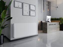 Mexen CVHF20 Hygiene Flat панелен радиатор 300 x 1100 мм, долно захранване, 625 W, бял - W620HF-030-110-00