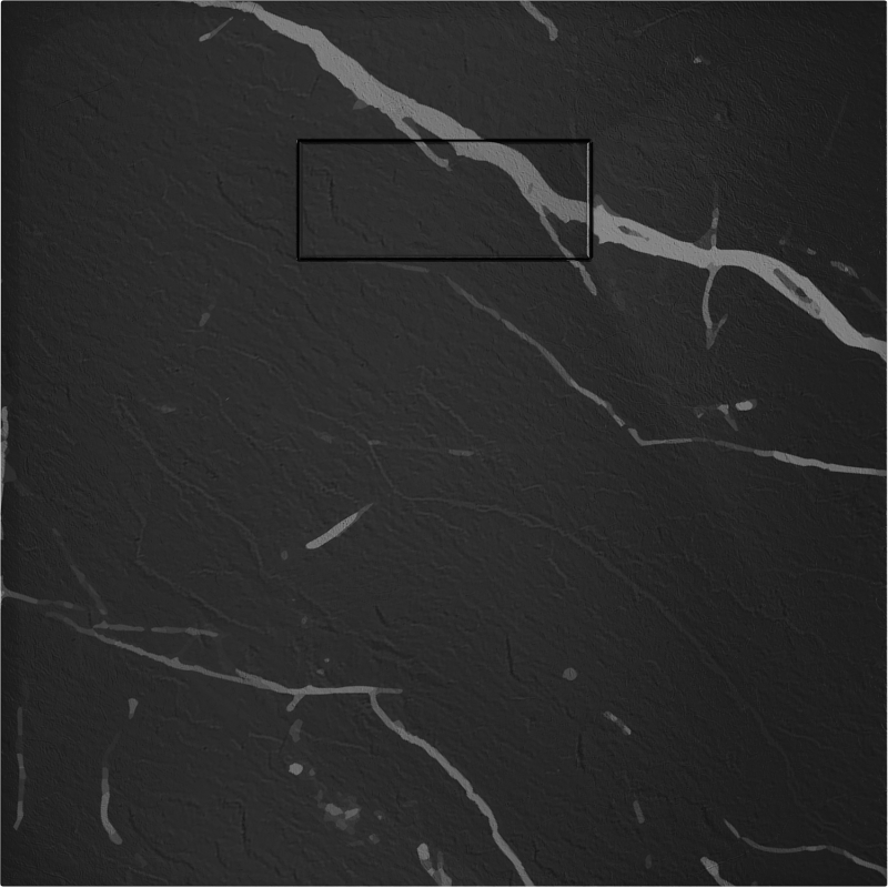 Mexen Hugo квадратен душ-корито SMC 80 x 80 см, черен камък - 42758080