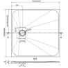 Mexen Hugo квадратен душ поддон SMC 90 x 90 см, черен камък - 42759090