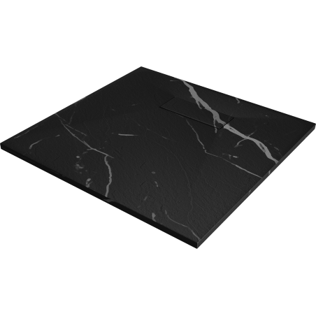 Mexen Hugo квадратен душ поддон SMC 90 x 90 см, черен камък - 42759090