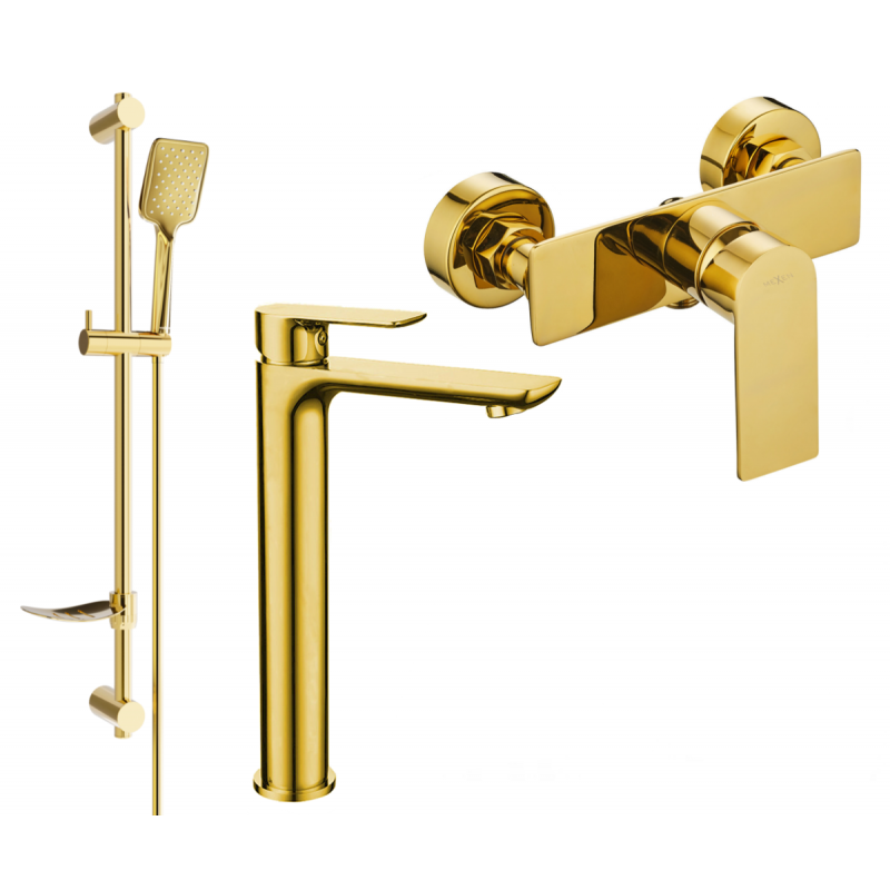Mexen Alfa DF62 златен душ комплект - 745714DF62-50