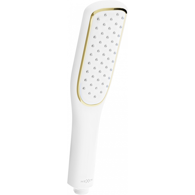 Mexen R-49 1-функционален душ накрайник, бял/златен - 79549-25