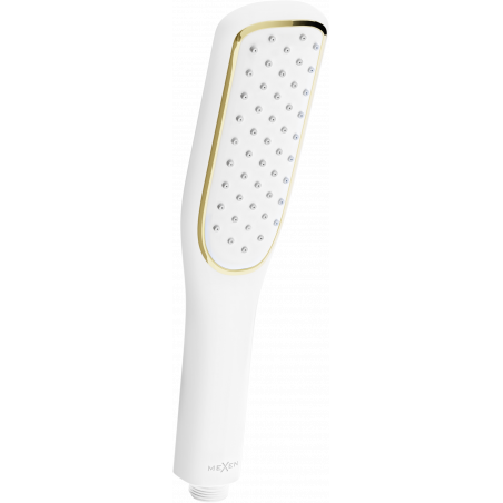 Mexen R-49 1-функционален душ накрайник, бял/златен - 79549-25