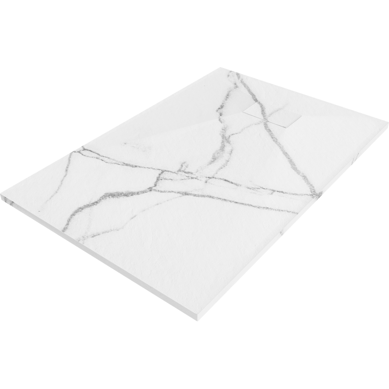 Mexen Hugo правоъгълна душ кабина SMC 120 x 90 см, бял камък - 42159012