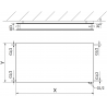 Mexen CVHF20 Hygiene Flat панелен радиатор 600 x 400 mm, долно свързване, 401 W, бял - W620HF-060-040-00