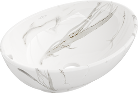 Mexen Elza умивалник над плот 40 х 33 см, бял камък - 21014082