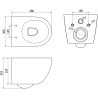 Mexen Lena WC купа Rimless със забавено падане Slim, дуропласт, бял камък - 30224094
