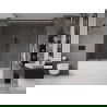 Mexen Velar Duo плъзгащ се двукрилен параван за вана 190 x 150 cm, прозрачен, четкано gun gray - 896-190-000-02-66
