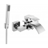 Mexen Aries R77 стенен смесител за вана с душ комплект, хром - 74483R77-00