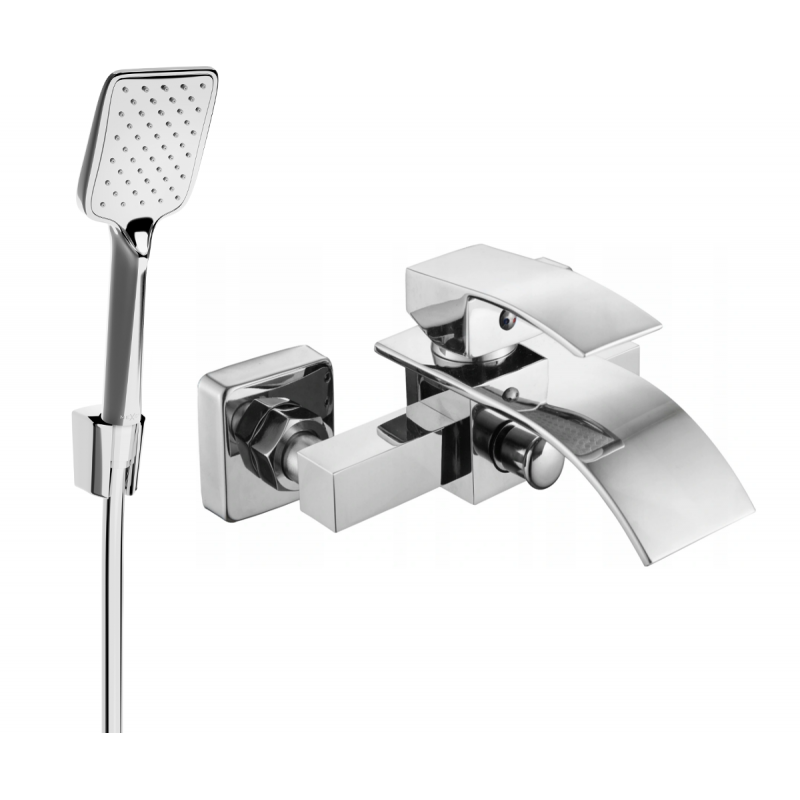 Mexen Aries R62 смесител за вана със душ комплект, хром - 74483R62-00