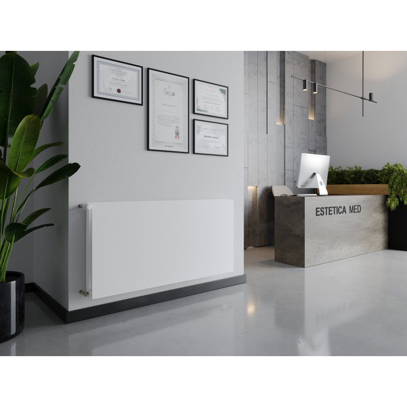 Mexen CHF20 Hygiene Flat панелен радиатор 300 x 1000 мм, странично свързване, 568 W, бял - W420HF-030-100-00