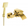 Mexen Aries R45 батерия за вана с душ комплект, златен - 74483R45-50