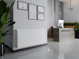 Mexen CHF20 Hygiene Flat панелен радиатор 500 x 1600 мм, странично свързване, 1380 W, бял - W420HF-050-160-00
