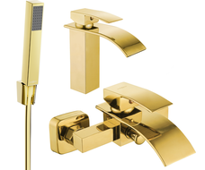 Mexen Aries R77 комплект за вана, златен - 744803R77-50