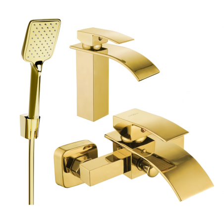 Mexen Aries R62 комплект за вана, златен - 744803R62-50