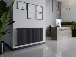 Mexen CH10 Хигиенен панелен радиатор 400 x 600 mm, странично свързване, 259 W, антрацит - W410H-040-060-66