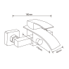 Mexen Aries R62 комплект за вана, златен - 744813R62-50