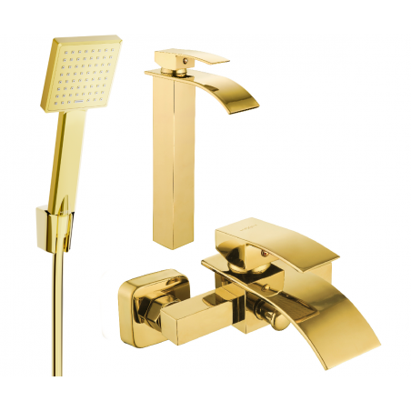 Mexen Aries R45 комплект за вана, златен - 744813R45-50
