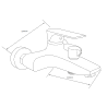Mexen Axel DF72 комплект за вана, хром - 73803DF72-00