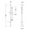 Mexen Axel DF72 комплект за вана, хром - 73803DF72-00