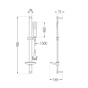 Mexen Axel DB72 комплект за вана, хром - 73803DB72-00