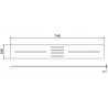 Mexen Toro капак за корито 170-200 cm, бял - 43930020