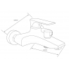 Mexen Axel DF72 комплект за вана, хром - 73813DF72-00