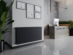 Mexen CHF20 Hygiene Flat панелен радиатор 400 x 1800 mm, странично свързване, 1294 W, антрацит - W420HF-040-180-66