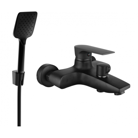 Mexen Axel R62 вана батерия с душ комплект, черен - 7383R62-70