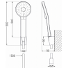 Mexen Axel R40 батерия за вана с душ комплект, хром - 7383R40-00
