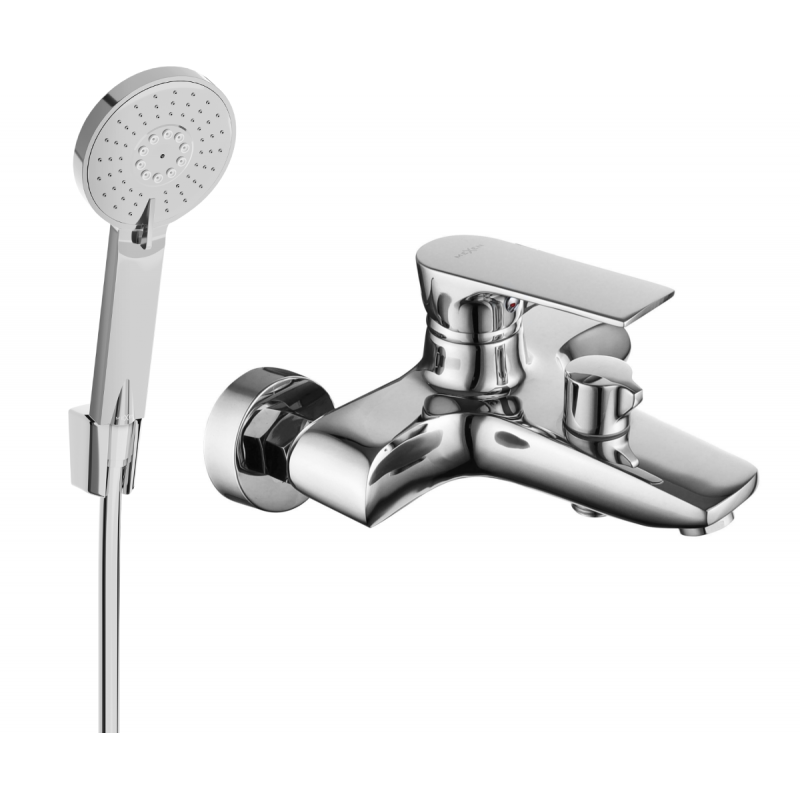 Mexen Axel R40 вана смесител с душ комплект, хром - 7383R40-00