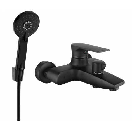 Mexen Axel R40 батерия за вана със смесителен душ, черна - 7383R40-70