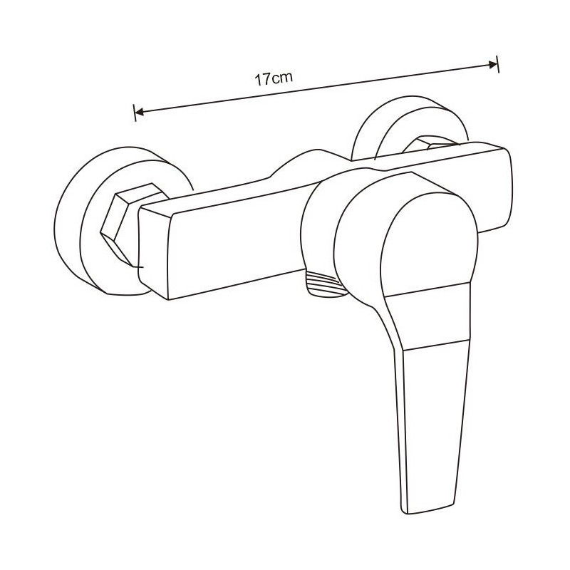 Mexen Caro DF62 комплект душ, черен - 746604DF62-70