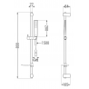 Mexen Caro DF72 комплекта за душ, хром - 746604DF72-00
