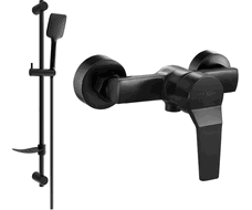 Mexen Caro DF62 душ батерия с душ комплект, черна - 74664DF62-70