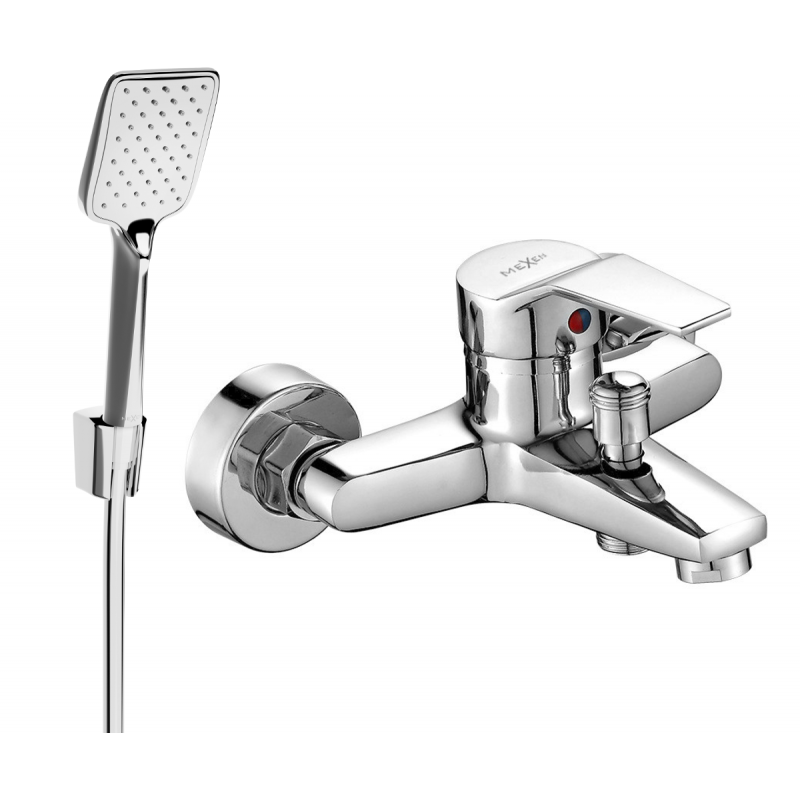 Mexen Caro R62 вана батерия с душ комплект, хром - 74663R62-00