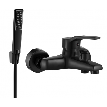 Mexen Caro R72 смесител за вана с душ комплект, черен - 74663R72-70