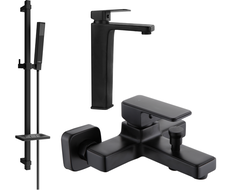 Mexen Cetus DQ77 комплект за баня, черен - 744313DQ77-70