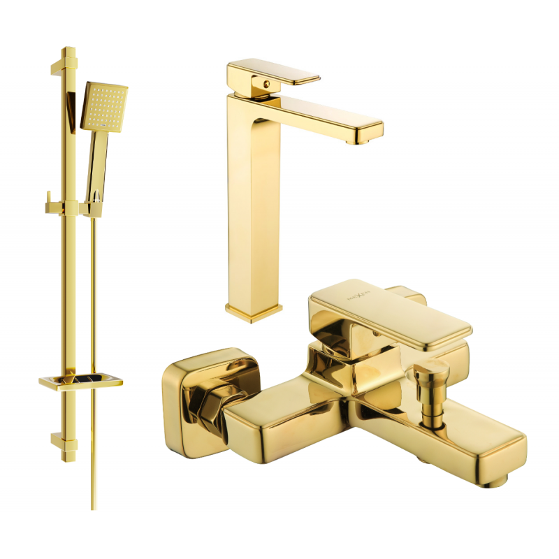 Mexen Cetus DQ45 комплект за вана, златен - 744313DQ45-50
