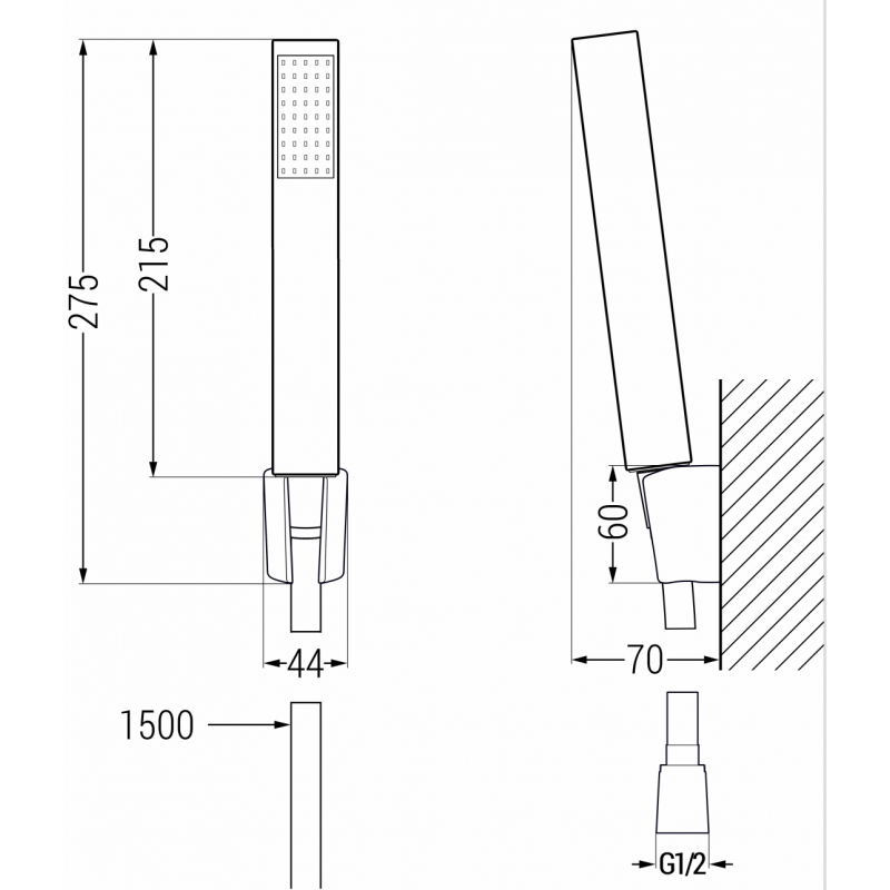 Mexen Cetus R77 смесител за вана с душ комплект, хром - 74433R77-00