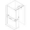 Mexen Киото+ душ кабина с Walk-in рафт 85 x 200 см, прозрачна, хром - 800-085-121-01-00