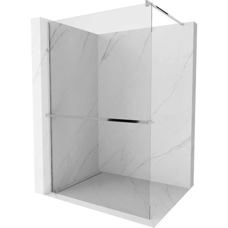 Mexen Киото+ душ кабина с Walk-in рафт 85 x 200 см, прозрачна, хром - 800-085-121-01-00