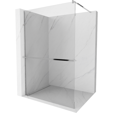 Mexen Киото+ душ кабина с Walk-in рафт 85 x 200 см, прозрачна, хром - 800-085-121-01-00