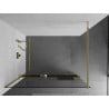 Mexen Kioto+ душова стена с полица Walk-in 135 x 200 см, прозрачна, златна - 800-135-121-50-00