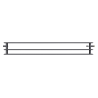 Mexen CVH30 плосък хигиенен радиатор 500 x 1400 мм, долно свързване, 1815 W, антрацит - W630H-050-140-66